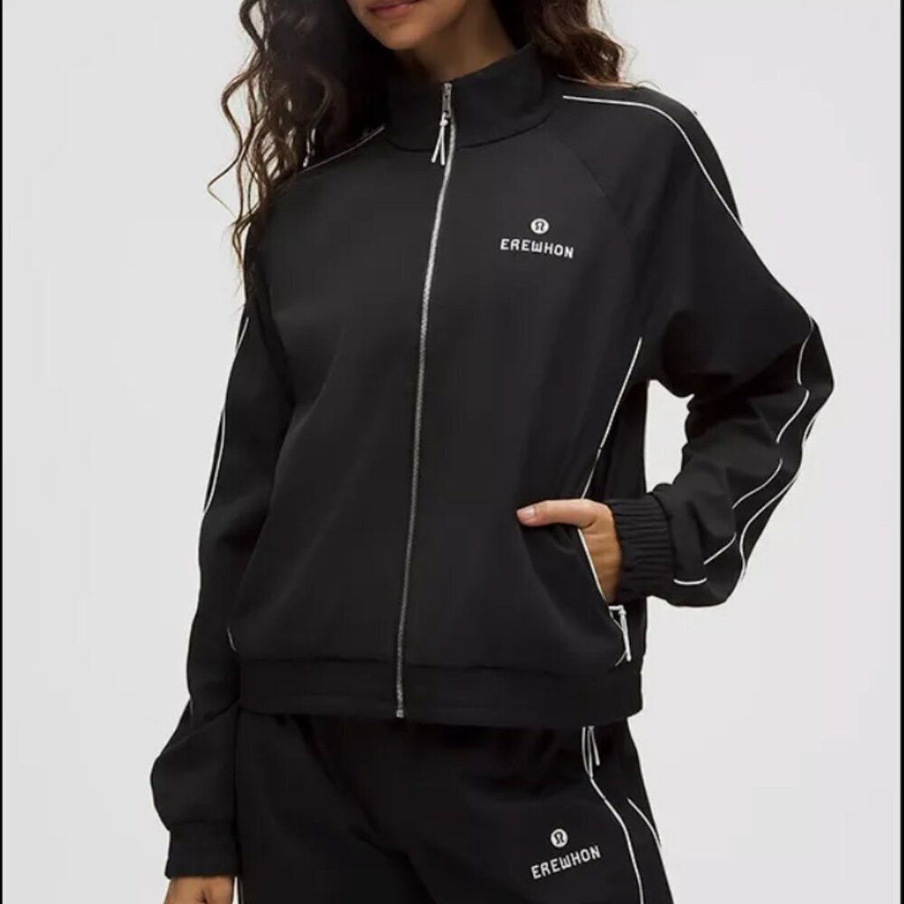 Lululemon x Erewon Black and White NWT Brentwood Track Jacket Size Small